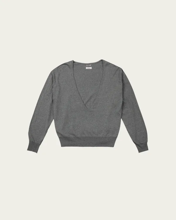 (5차) Kind V-neck Knit - Gray