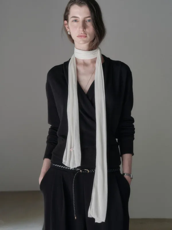 LUNA SOFT DRAPE SCARF_IVORY