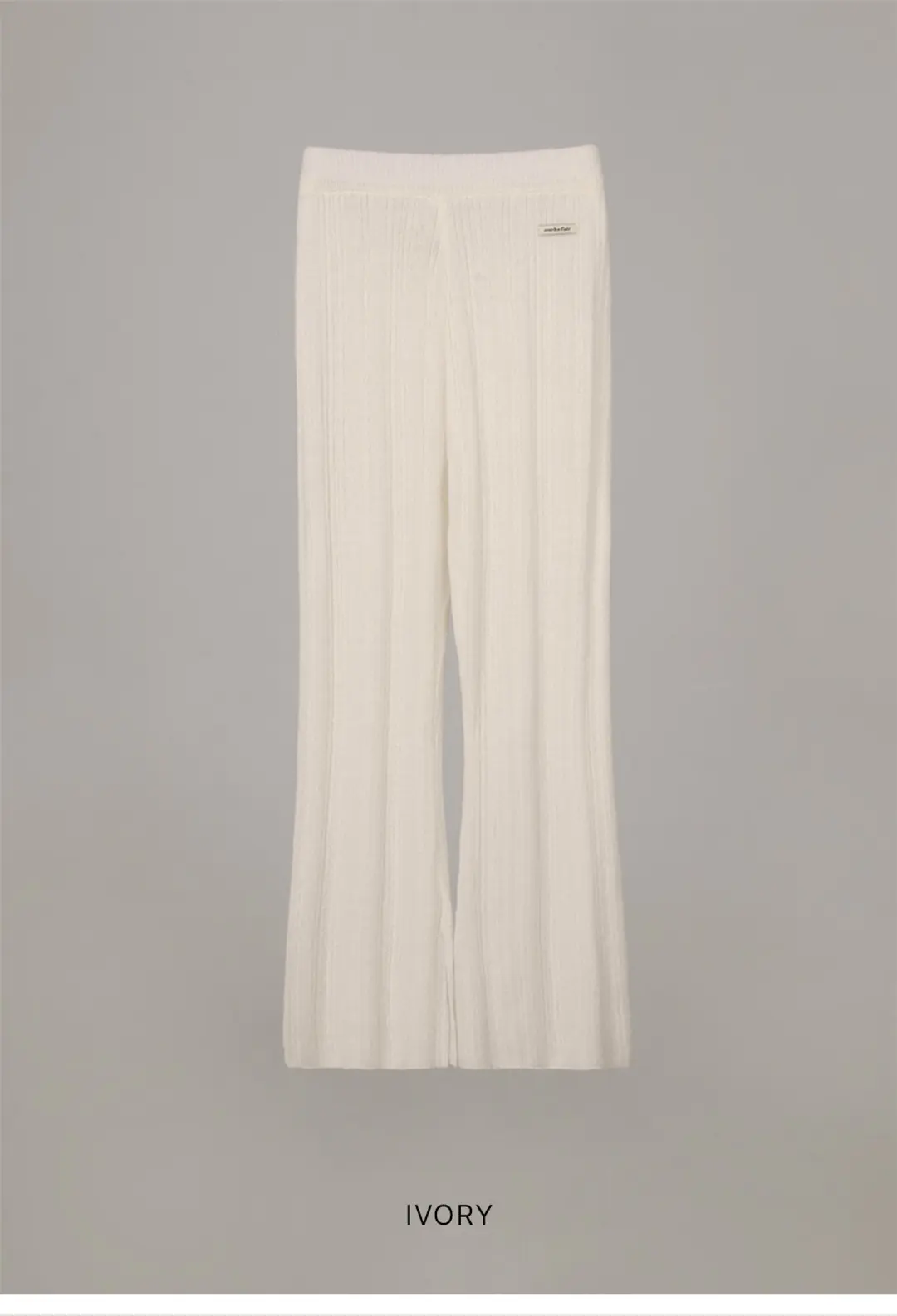 오버듀플레어 MOHAIR SLIT KNIT PANTS_IVORY 상품 이미지 3