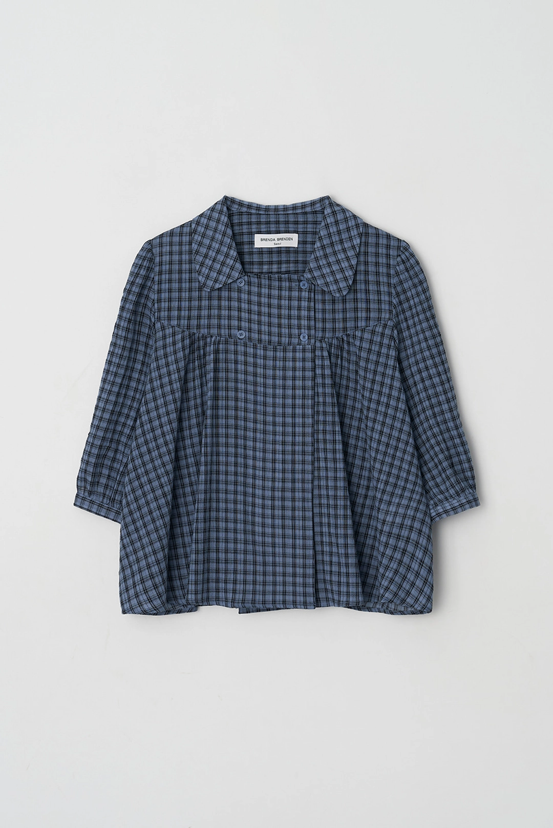 브렌다 브렌든 renee square blouse - navy 상품 이미지 1