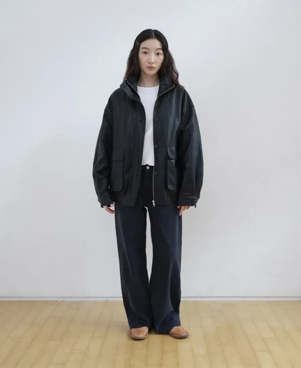 [9/18 size S 순차출고] Soft Washing Color Straight Denim_NAVY