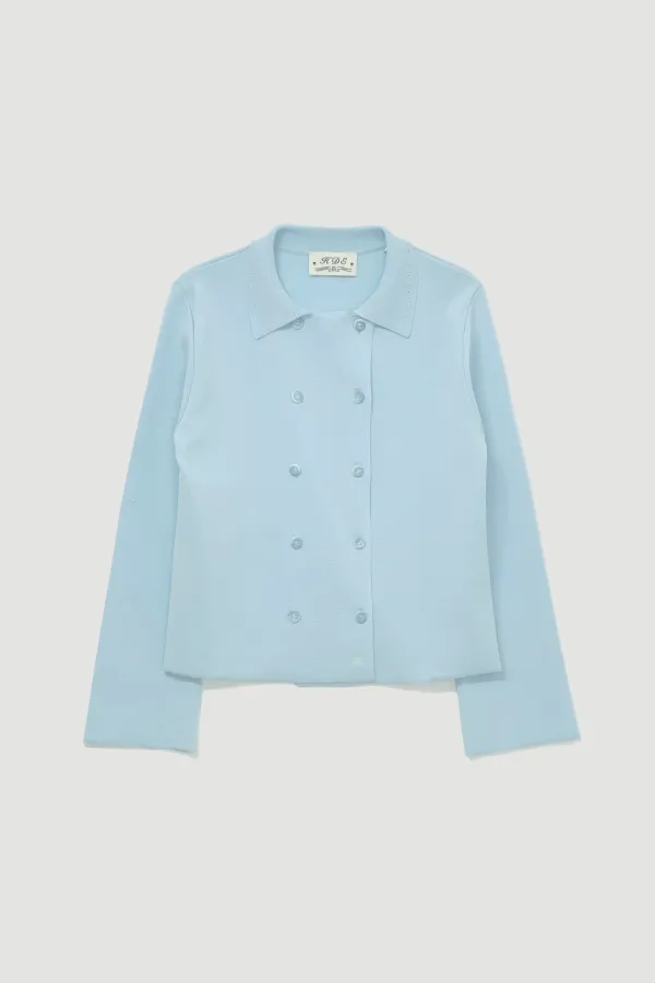 Double knit cardigan (스카이블루)