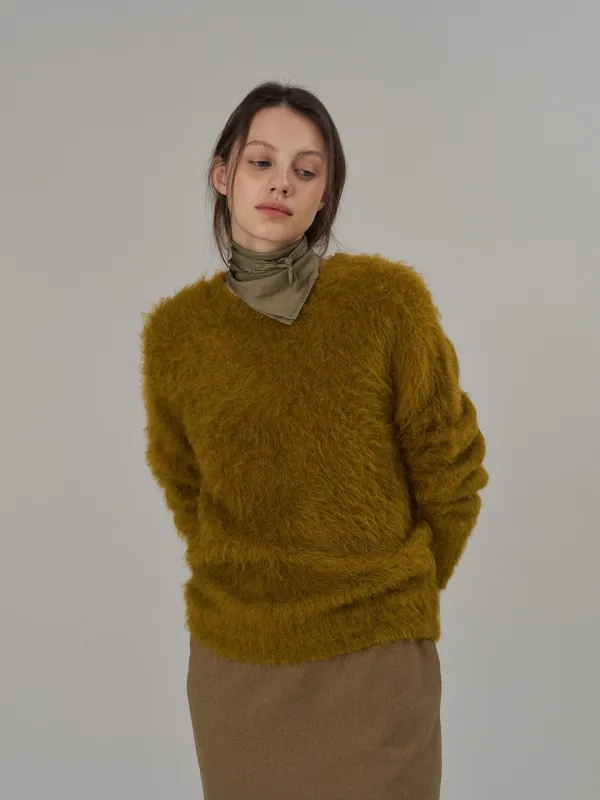 Lilly Brushed Knit Sweater_Olive
