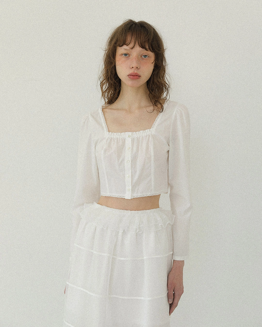 플레따 [2차] flétta Square Lace Crop Blouse_3 Colors 상품 이미지 2