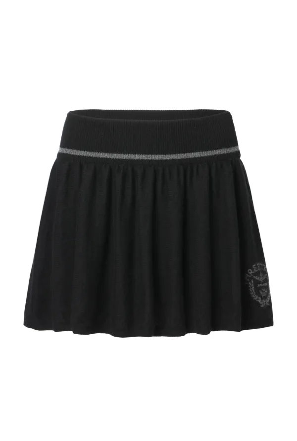 Isabel emblem knit skirt