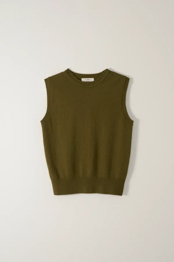 LEVE KNIT VEST_OLIVE