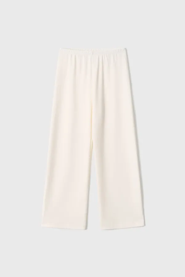 Brushed Jersey Bias Pants (Ivory)