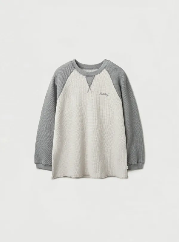 [5TH] WAFFLE SWEATSHIRT - GRAY