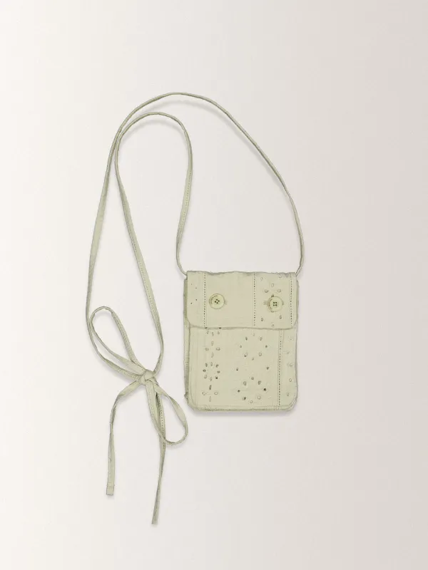 COTTON CROCHET MINI BAG [ MATCHA ]