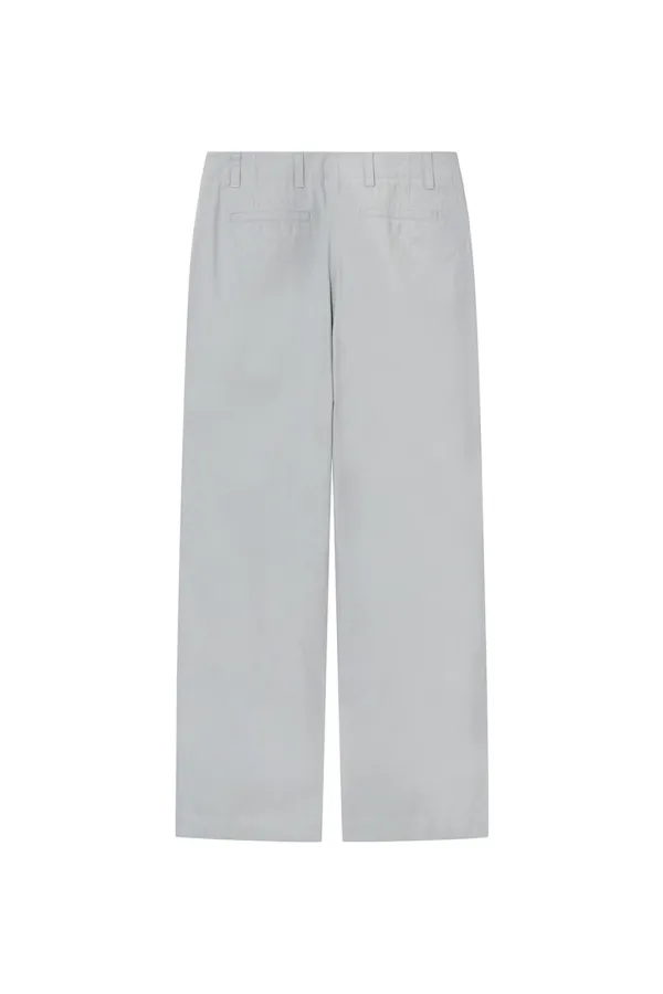 WASHED HERRINGBONE TROUSERS [SMOKE BLUE]