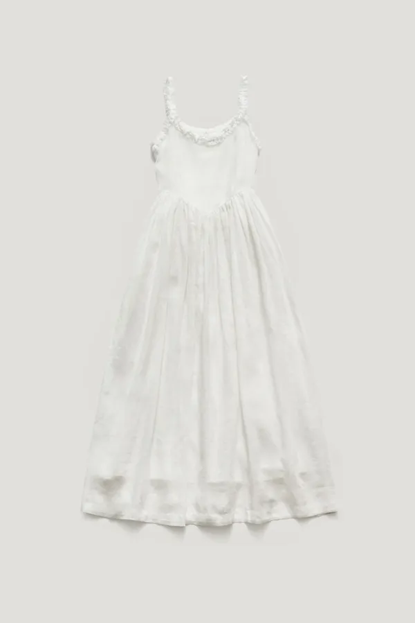 ORUN LINEN FRILL TIE DRESS_IVORY / ₩249,000  ->  ₩224,100 (10%)