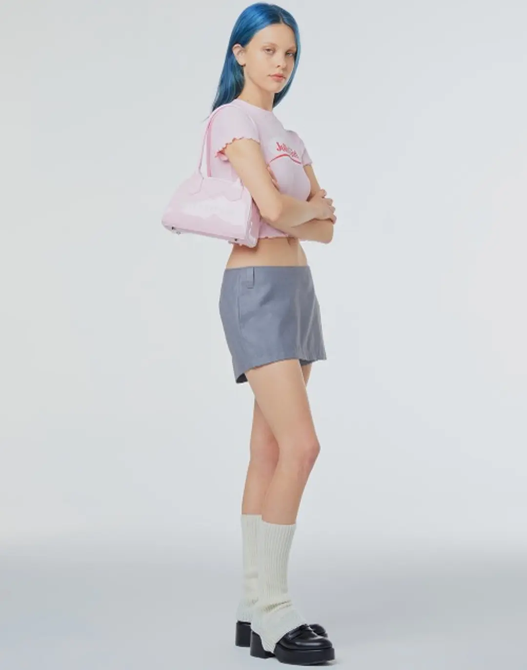 인스턴트펑크 에나멜 숄더백 - 핑크 상품 이미지 2