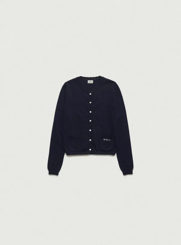 Ello Light Knit Cardigan_Navy