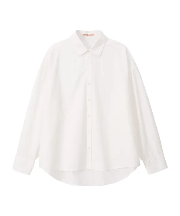 Oversized Essential Shirt-Ivory