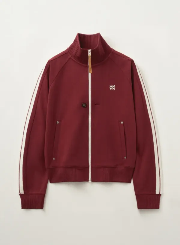 Lawton All Day Track Zip-up Jacket - Burgundy