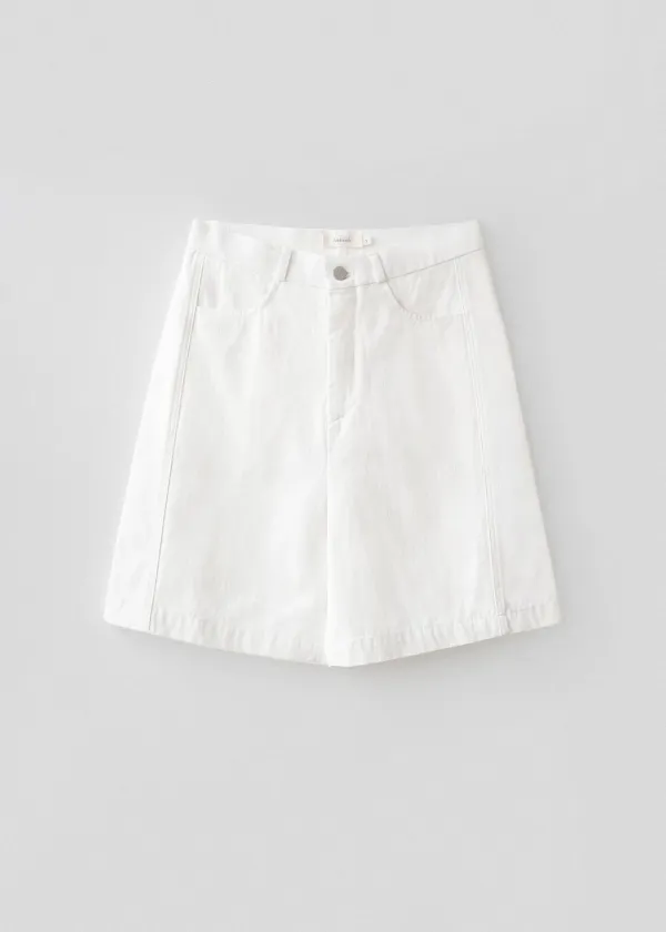 Buzz wide half pants (white)
