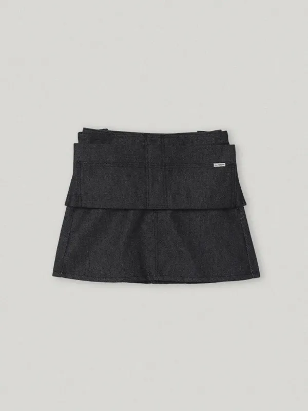 Kai Apron Denim Skirt (2nd)