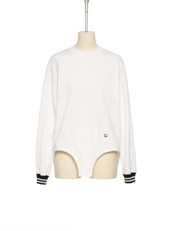 PF25 WIHITE BRIEF MOTIF LONGSLEEVE T-SHIRT