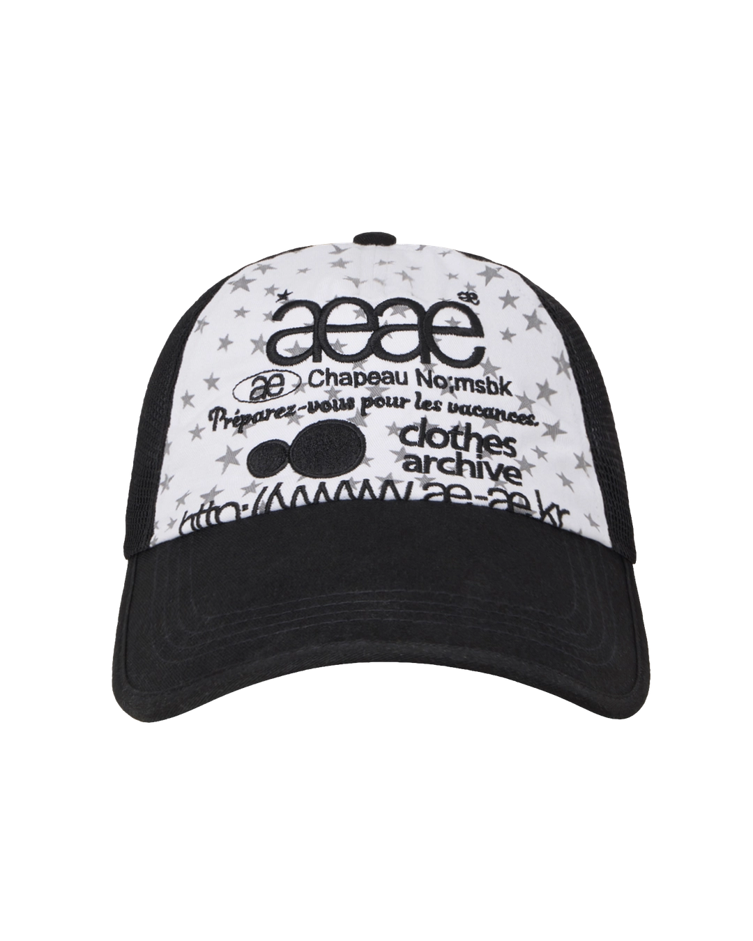 에이이에이이 WEB LOGO STAR MESH CAP [BLACK] 상품 이미지 1