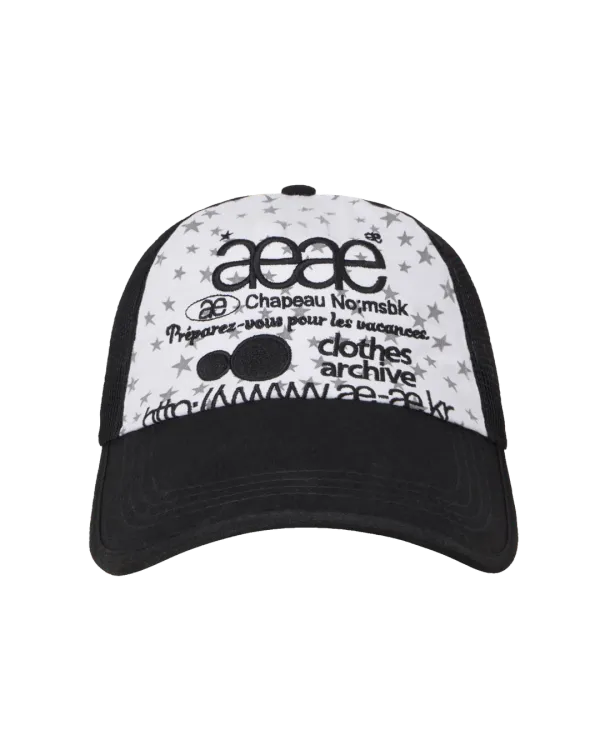 WEB LOGO STAR MESH CAP [BLACK]