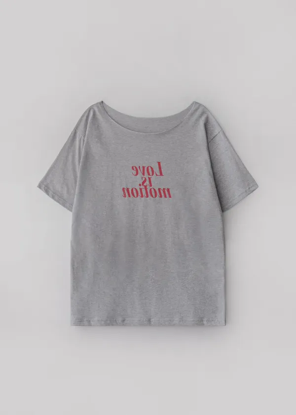 Love is motion half tee (gray)