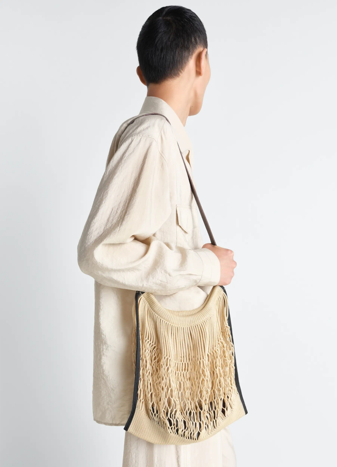 르메르 LARGE CROSSBODY FILT NET SHOPPING BAG 상품 이미지 2