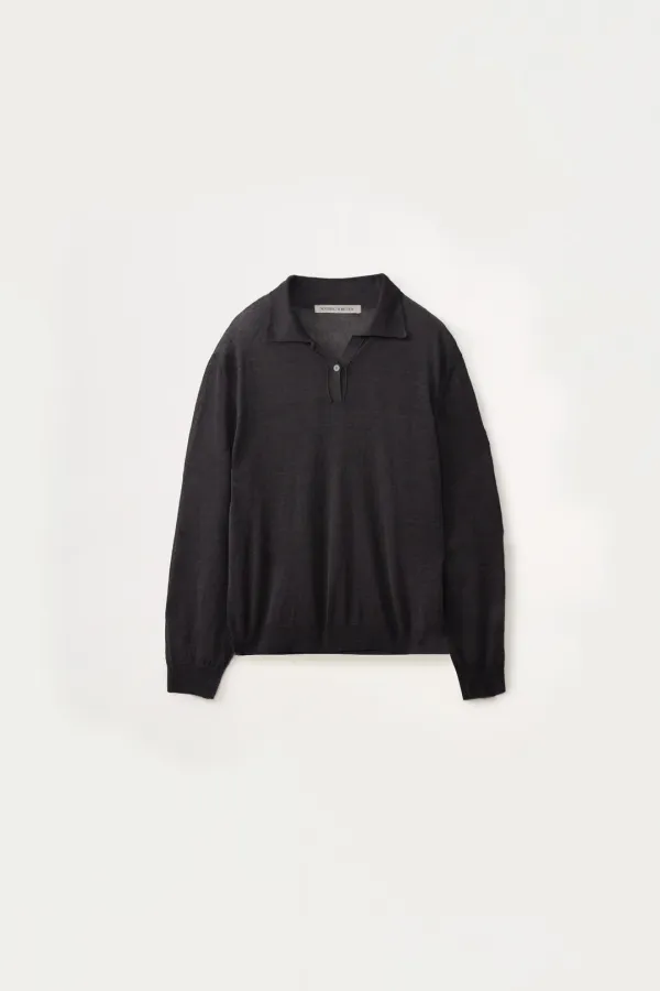Carrel collar knit (Smoke gray)