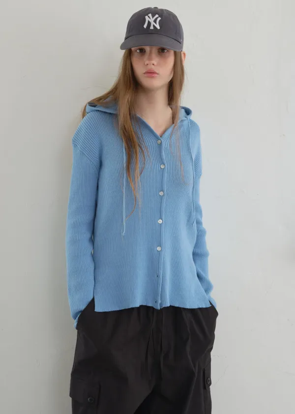 FLOW KNIT HOODIE - SORA