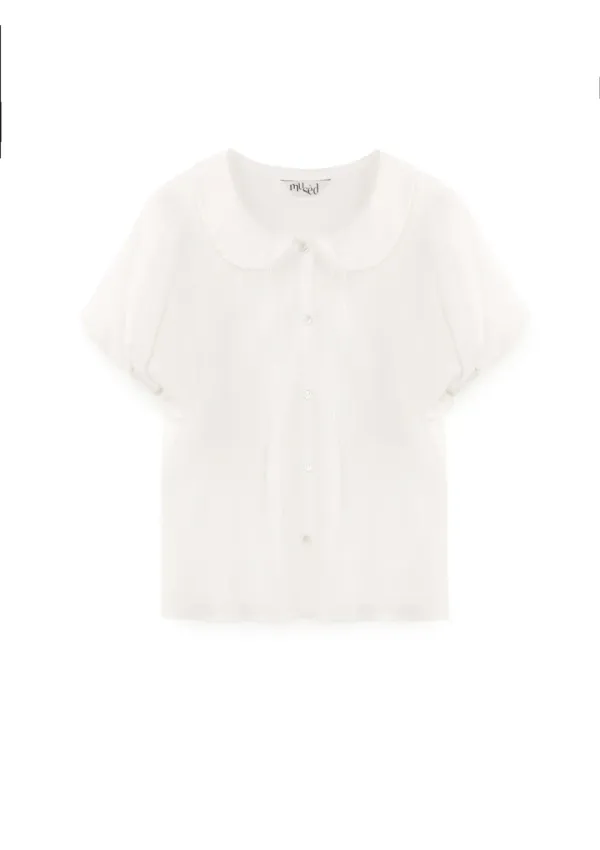 Mused Sun Pin-Tuck Blouse - White