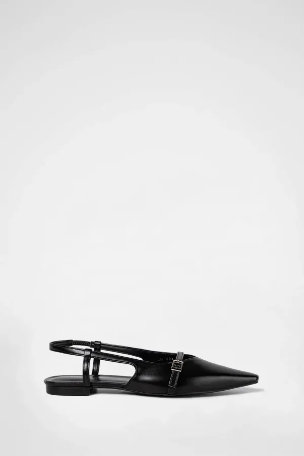 BELLA FLAT SLINGBACKS / BLACK