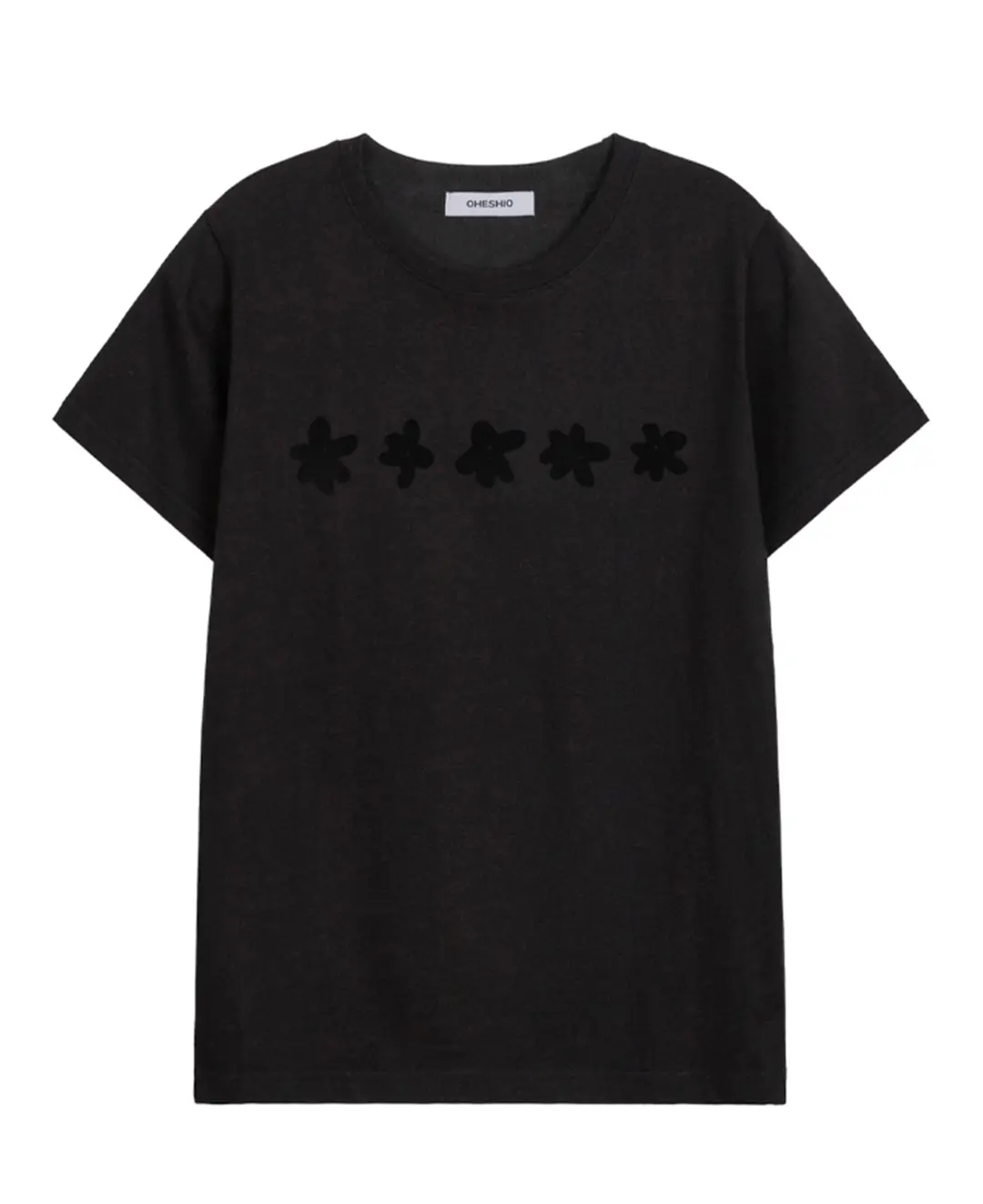 오헤시오 flower Standard t-shirt (black) 상품 이미지 2