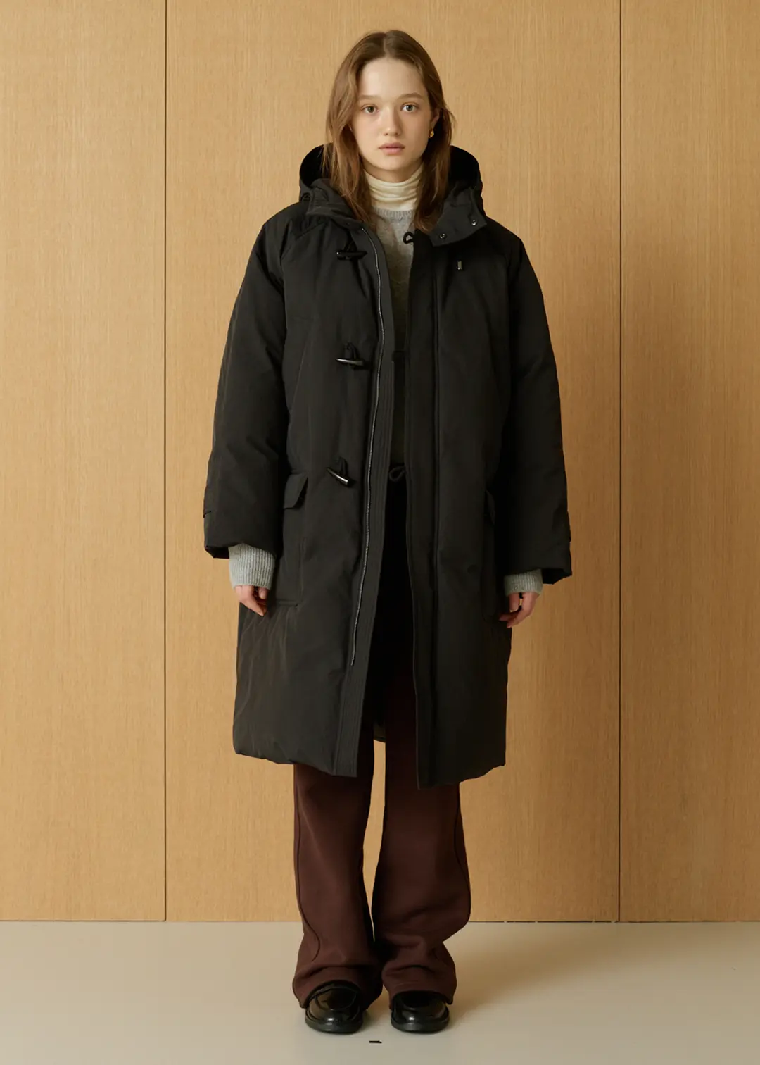 더라이 Hooded Long Goose Down(Navy) 상품 이미지 2