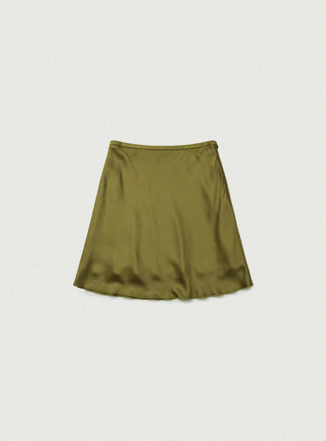 더바넷 Glow Satin Midi Skirt_Olive [9월 말 순차 배송] 상품 이미지 1