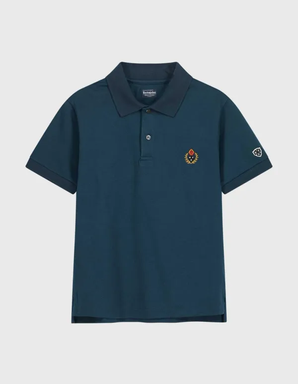 CREST PIQUE SHIRT (W) / Navy