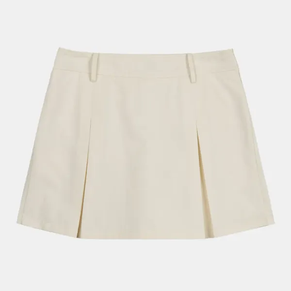 inverted pleat skirt-pants (cream)