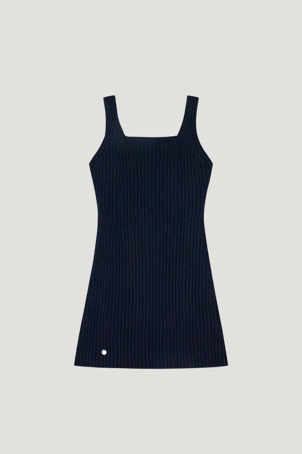 [L/V] Square Line Knit Dress (navy)