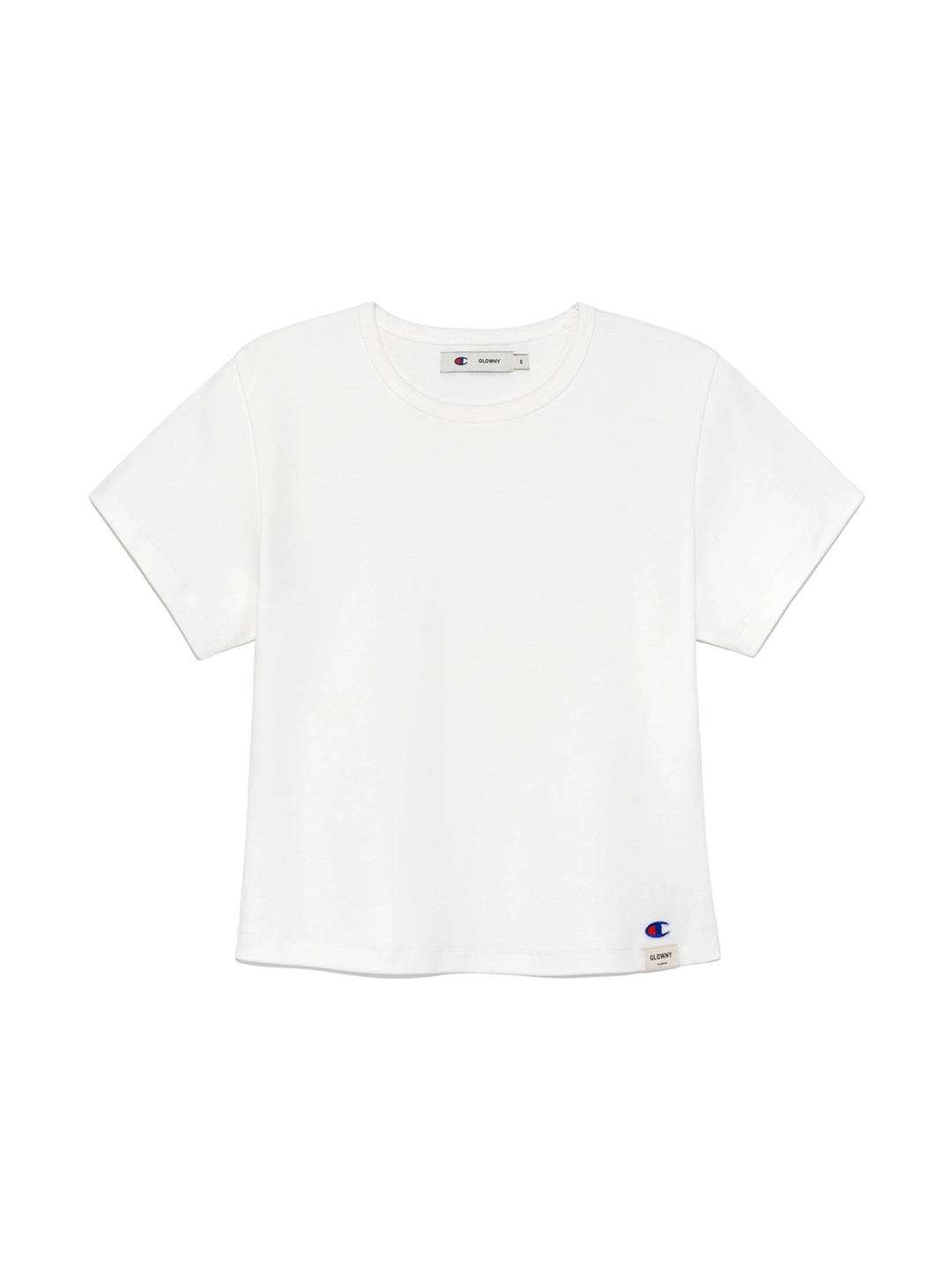 글로니 GLOWNY x Champion G BABY TEE (WHITE) 상품 이미지 1