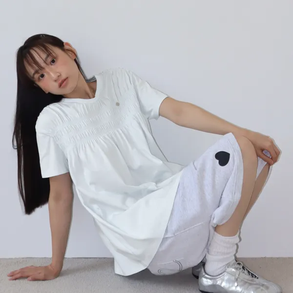SMOKED FLARE T SHIRT WHITE