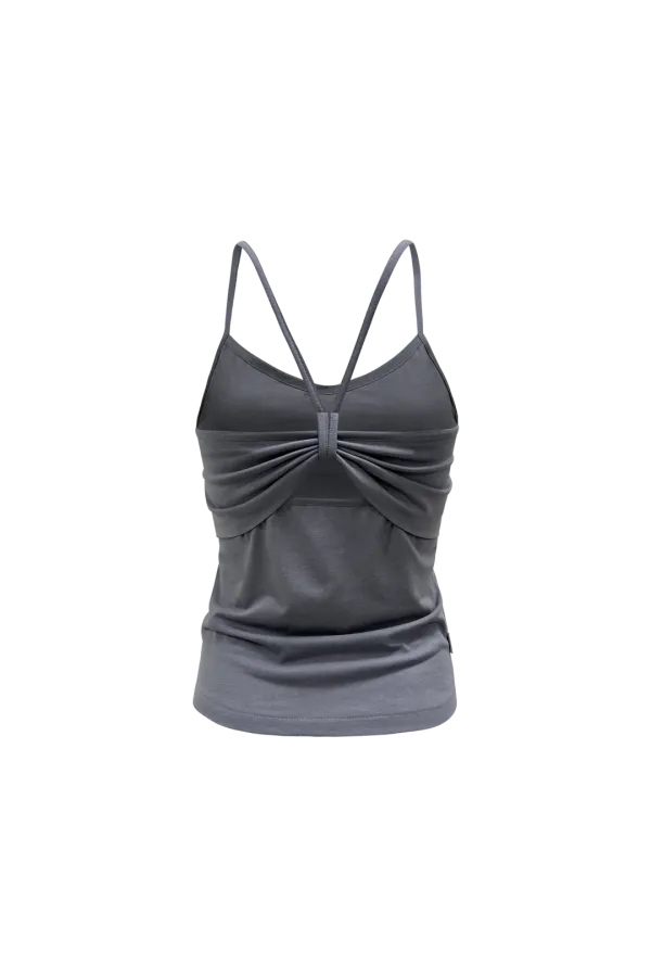 FLUTTER BACK SLEEVELESS (STONE GRAY)