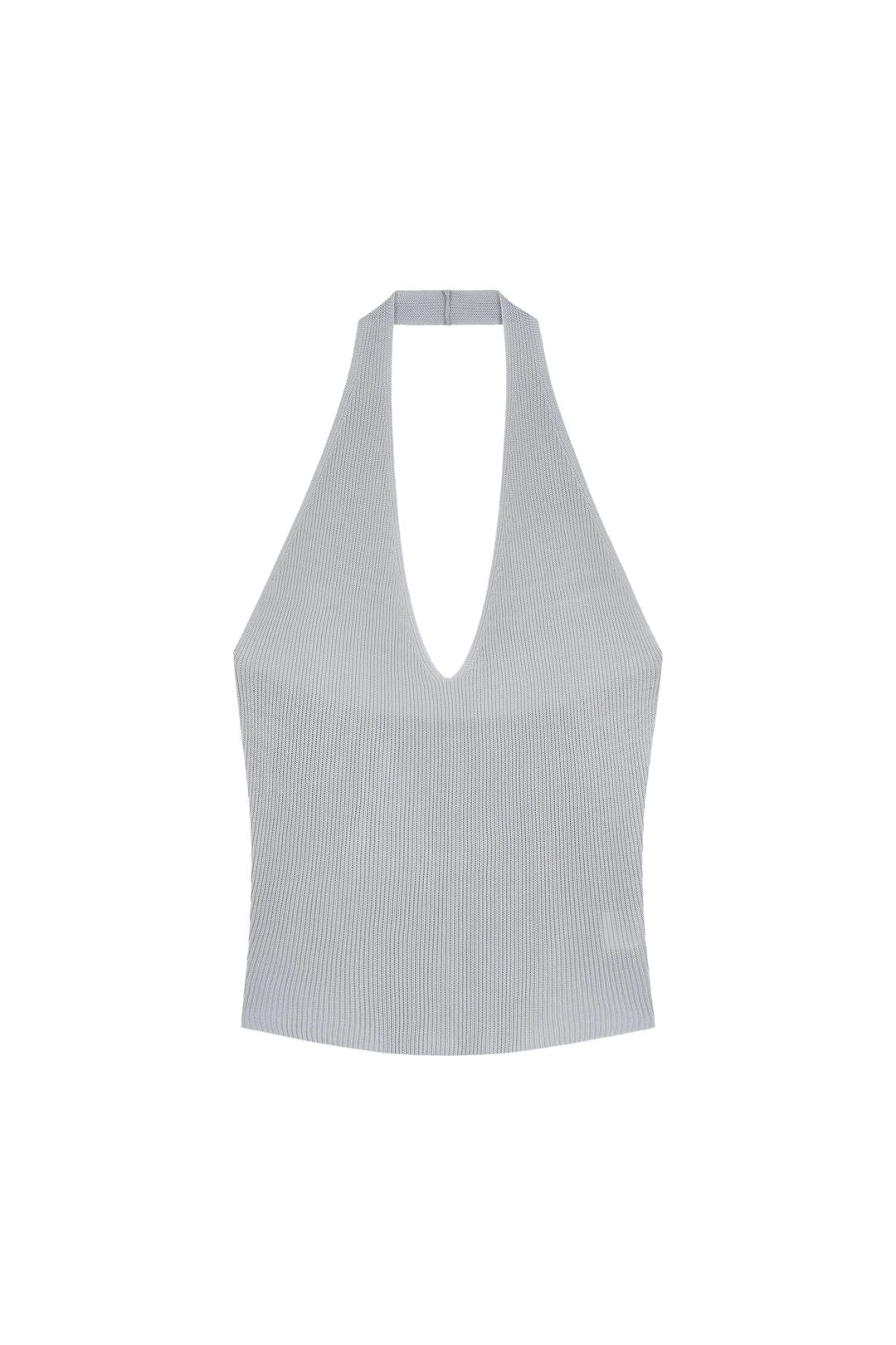 리포스 LYOCELL SILK RIBBED TOP (GRAY) 상품 이미지 1