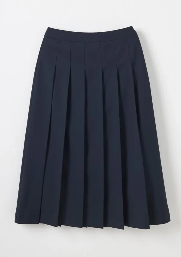medium long PLEATED SKIRT NAVY