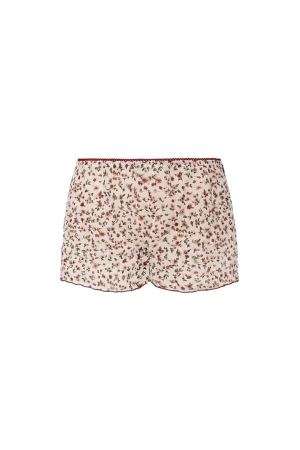FLORAL MICRO SHORTS (IVORY)