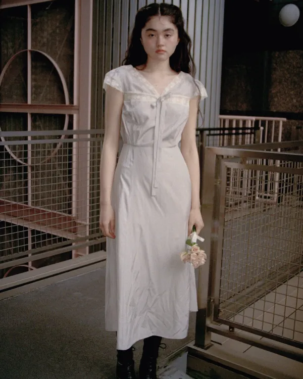 [2차] [Exclusive] flétta 129 Vintage Muse Dress_Pale mint