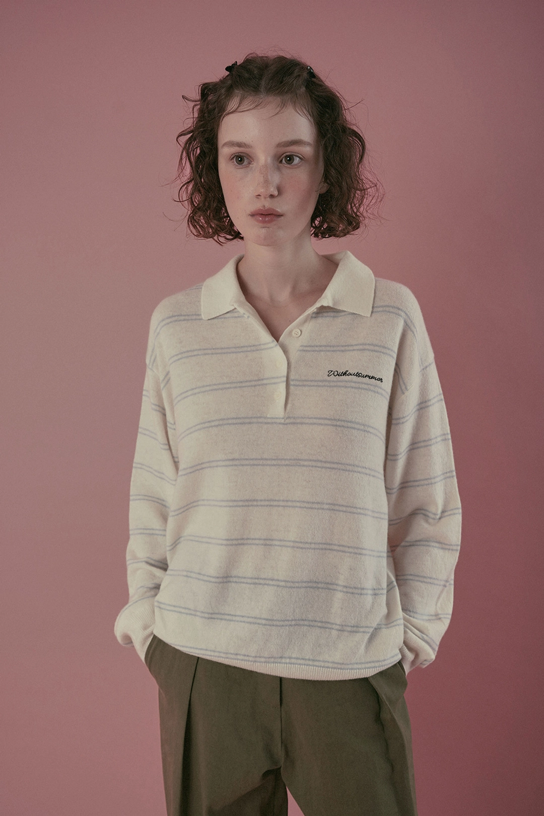 위드아웃썸머 Cozit stripe knit_ivory 상품 이미지 2