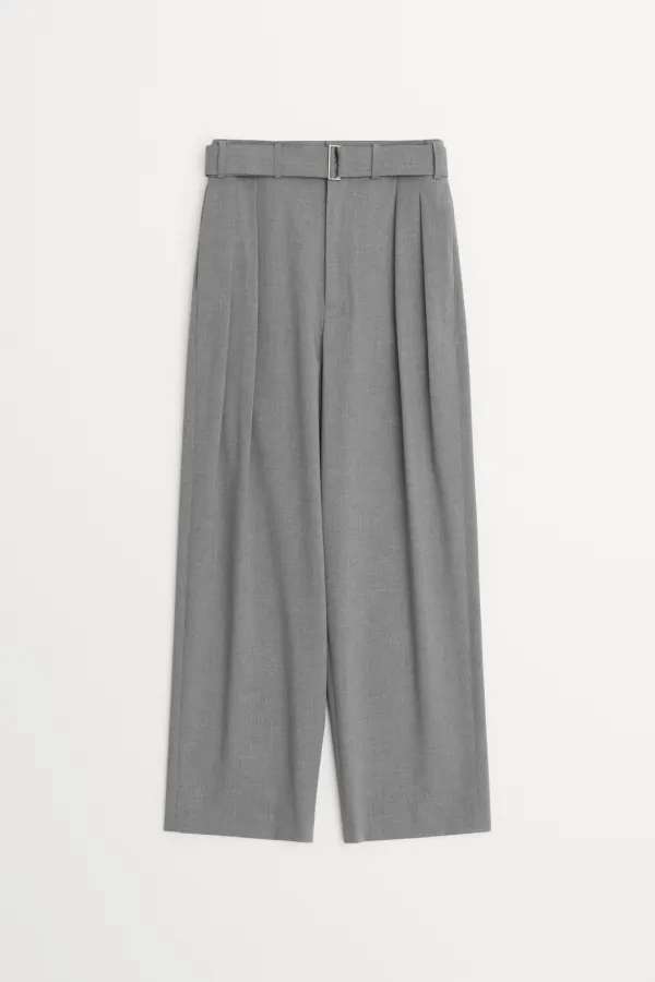 Perris Detachable Belt Trousers gray