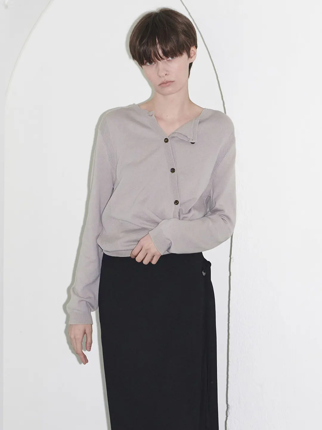 루에브르 Diagonal Tied Cardigan SK4AP845_4color 상품 이미지 2