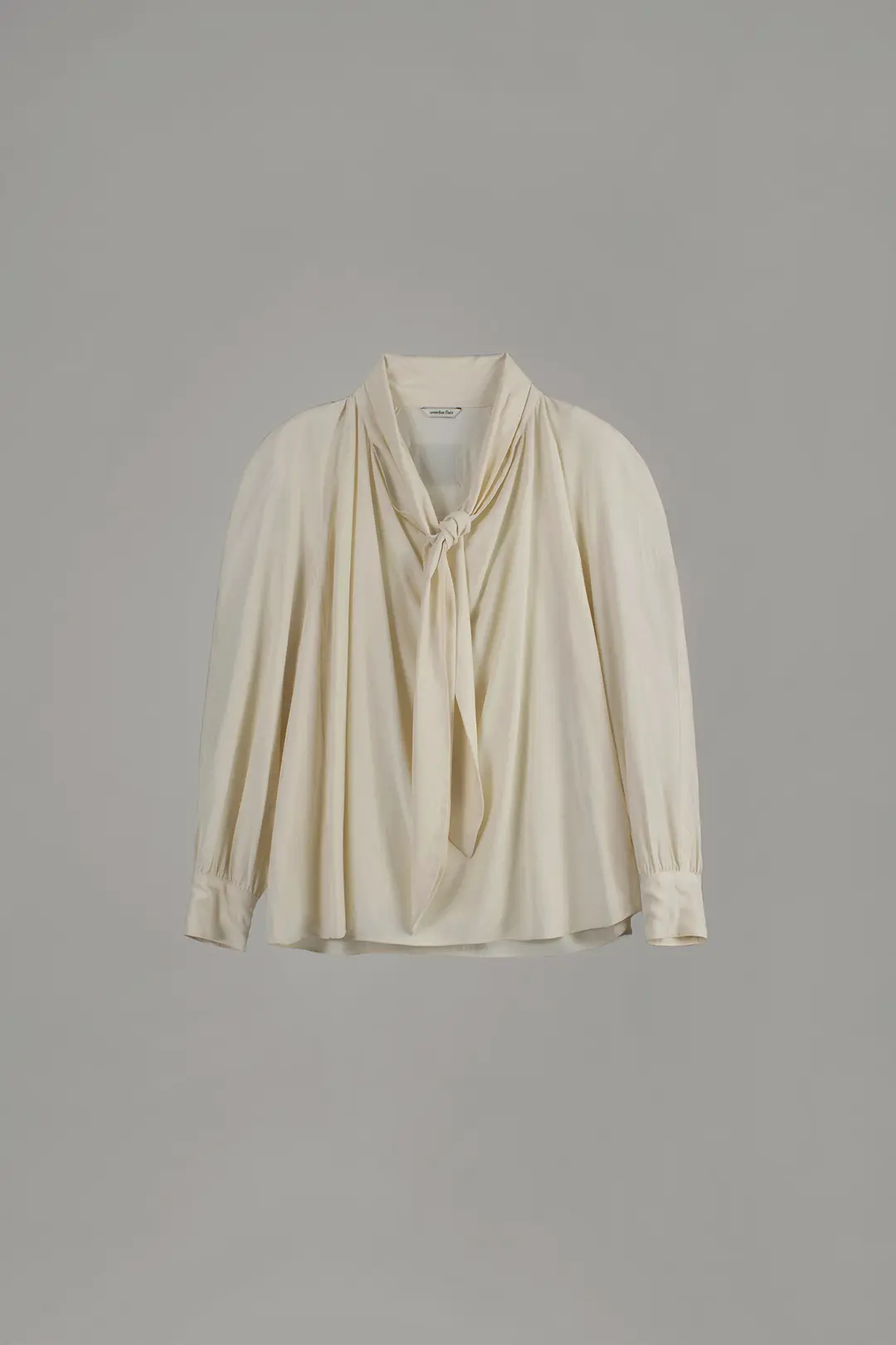 오버듀플레어 COWL TIE BLOUSE_CREAM 상품 이미지 1