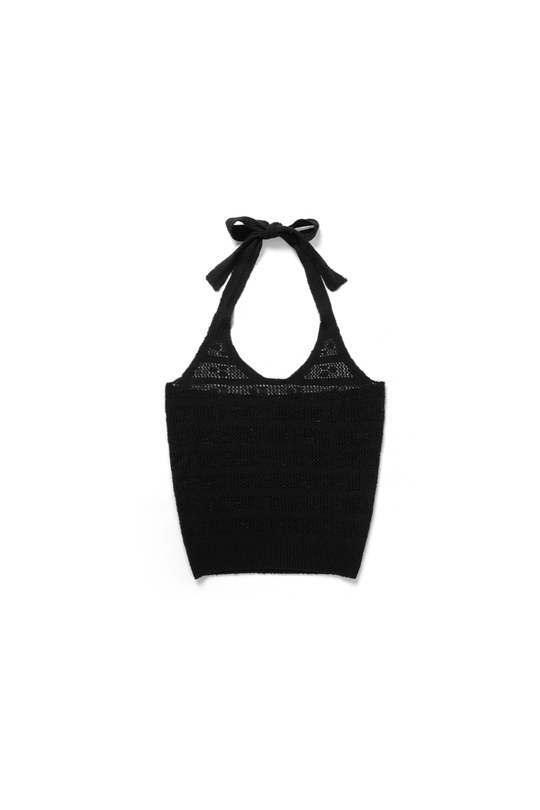 위드아웃썸머 Summer knit halter top_black 상품 이미지 3