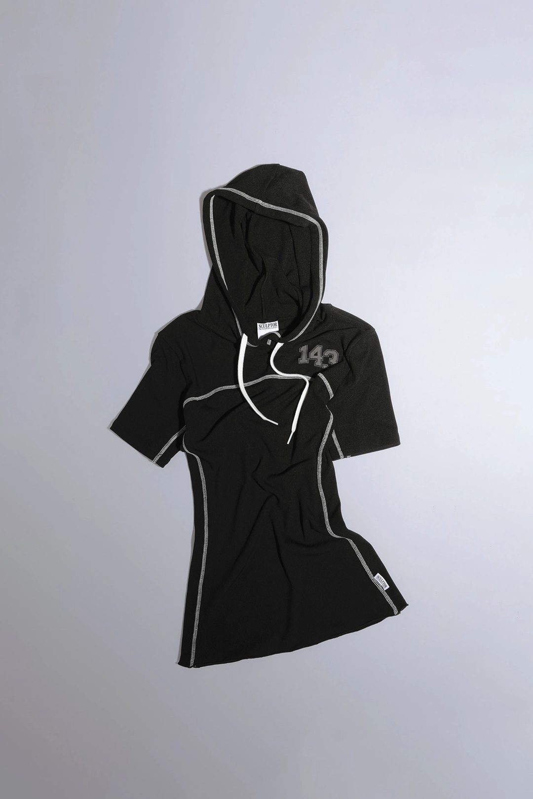 스컬프터 ILY Numbering Hoodie Tee Black 상품 이미지 1