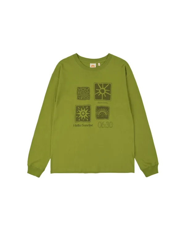 Sun Stamp L/S Tee_Olive